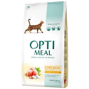 Optimeal Chicken fillet sausā barība kaķiem ar vistas fileju 10kg