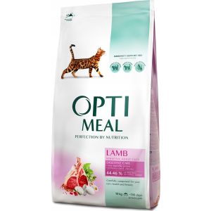 Optimeal Lamb fillet Sensitive sausā barība kaķiem ar jēra fileju 10kg