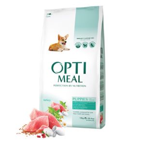 Optimeal Puppy all breeds Turkey  barība kucēniem ar tītara fileju 12kg