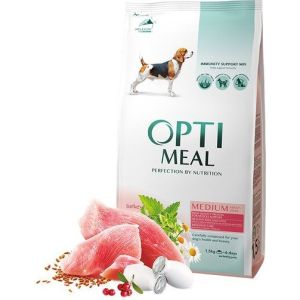 Optimeal Medium breed Turkey barība vidējo šķirņu suņiem ar tītara fileju 12kg