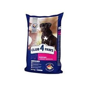 Club 4 Paws Large Breed Puppy sausā barība lielo šķirņu kucēniem ar vistas gaļu 14kg