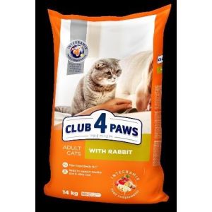 Club 4 Paws Rabbit  barība kaķiem ar truša gaļu 14kg