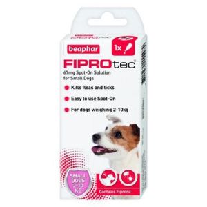 Beaphar Fiprotec dog līdzeklis pret blusām ērcēm suņiem 1pip.no 2līdz 10kg