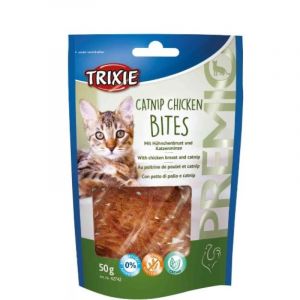 Trixie Premio Catnip Chicken Bites gardums kaķiem ar vistu un kaķumētru 50g