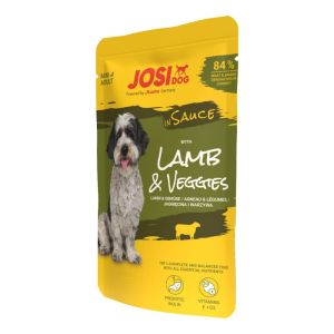 JOSERA JosiDog Mini with Lamb&Veggies in Sauce konservi maziem suņiem ar jēru un dārzeņiem 100g