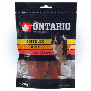 Ontario Soft Duck Jerky gardums suņiem pīles krūtiņa 70g