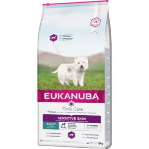 Eukanuba DAILY CARE ADULT SENSITIVE SKIN sausā barība suņiem ar jūtīgu ādu 12kg