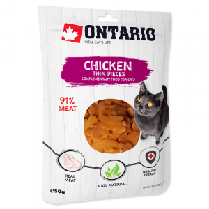 Ontario Cat Chicken Thin Pieces gardums kaķiem ar vistu 50g