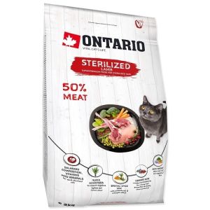 Ontario Cat Sterilised Lamb barība kaķiem ar jēru 2kg