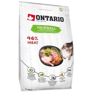 Ontario Cat Hairball barība kaķiem ar pīli un vistu 2kg
