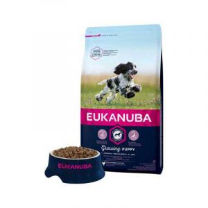  Eukanuba Puppy and Junior Medium Chicken, sausā barība kucēniem ar vistu 2 kg