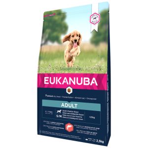 Eukanuba Adult Small and Medium Salmon sausā barība mazo,vidējo šķirņu suņiem ar lasi 2.5 kg