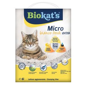 Biokats kaķu tualetes smiltis micro bianco fresh extra 6l