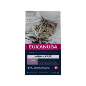 Eukanuba CAT KITTEN GRAIN FREE Salmon  sausā barība kaķēniem ar lasi 2 kg