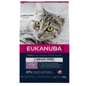Eukanuba CAT KITTEN GRAIN FREE Salmon  sausā barība kaķēniem ar lasi 10 kg