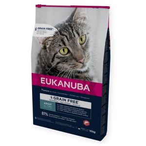  Eukanuba CAT Adult GRAIN FREE Salmon sausā barība kaķiem ar lasi 10 kg