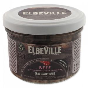 Elbeville Oral Cavity Care, Beef With Chamomile, Mint And Black Currant Leaf mitrā barība suņiem mutes dobuma higiēnai, 220ml