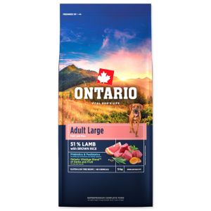 Ontario Adult Large Lamb and Brown Rice barība lielo šķirņu suņiem ar jēru un brūnajiem rīsiem 12kg