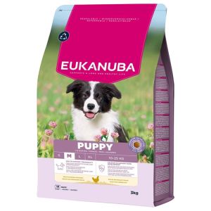  Eukanuba Puppy Medium Chicken sausā barība vidējo šķirņu kucēniem 3kg