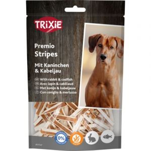 Trixie Premio Fish Rabbit Stripes gardums suņiem stēmelītes ar truša un mencas gaļu 100g