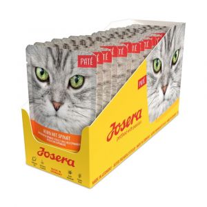 JOSERA konservi kaķiem PASTĒTE Chicken with Spinach 16 x 85 g