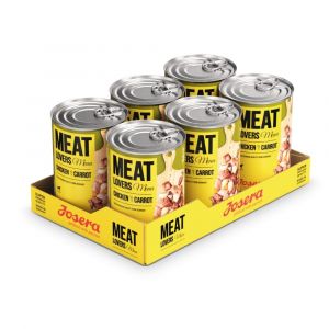 Josera Meat Lovers Menu Chicken with carrot konservi suņiem ar vistu un burkāniem 6 x 800g