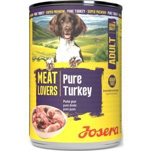  JOSERA Meat Lovers Adult Pure Turkey konservi suņiem ar tītaru 400 g