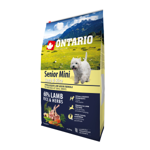 Ontario Dog Senior Mini Lamb & Rice barība mazo šķirņu suņiem ar jēru 6.5kg