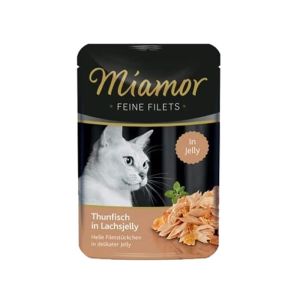 MIAMOR Feine Fillets Thunfisch in Lachsjelly Konservi kaķiem ar tunci un lasi 100g