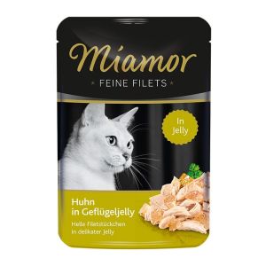 MIAMOR Feine Fillets ar vistas un mājputnu gaļu konservi kaķiem ar vistas un mājputnu gaļu 100g