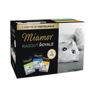 MIAMOR Multi MIX Ragout in Jelly konservi kaķiem: gaļa un gaļas subprodukti, zivis un zivju suprodukti, dārzeņi, minerālvielas 12x100g