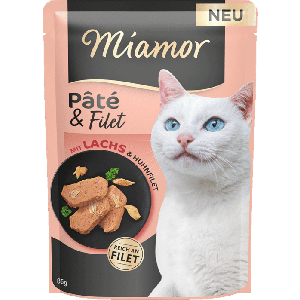 MIAMOR Pate&Filet mit Lachs&Huhnfilet pastēte kaķiem ar lasi un vistas fileju 85g