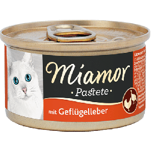 MIAMOR Pastete Poultry&Liver Konservi kaķiem pastete ar vistu un aknām 0.85g