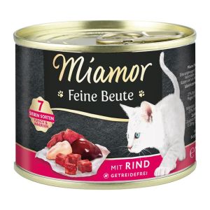 MIAMOR Feine Beute Rind konservi kaķiem ar liellopa gaļu 185g