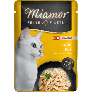 MIAMOR FF Huhn Pur in sauce Konservi kaķiem ar vistu mērcē 100g