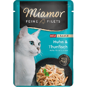 MIAMOR FF Huhn&Thunfisch in sauce Konservi kaķiem ar vistu un tunci mērcē 100g