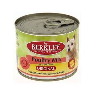 Berkley Dog Poultry Mix konservi suņiem ar mājputnu gaļas ragū 12x200g