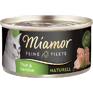 MIAMOR Feine Fillets Naturelle Thun & Gemüse Konservi kaķiem ar tunča fileju un dārzeņiem 80g