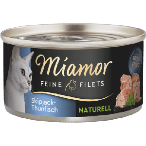 MIAMOR Feine Fillets Skipjack&Thunfisch Konservi kaķiem ar tunča fileju savā sulā 80g
