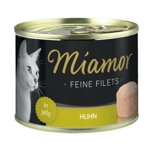MIAMOR Feine Fillets Huhn konservi kaķiem ar vistas filejas gabaliņiem želejā 185g