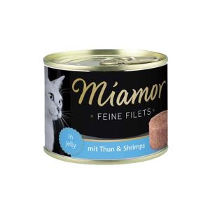 MIAMOR Feine Fillets Thun&Shrimps  Konservi kaķiem ar tunci un garnelēm želejā 185g