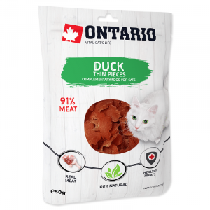 Ontario Cat Duck Thin Pieces Gardumi kaķiem ar pīli 50g