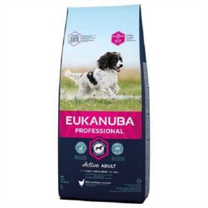 Eukanuba Adult Medium Chicken sausā barība vidējo šķirņu suņiem ar vistu 18kg
