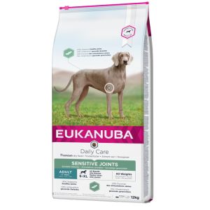 Eukanuba ADULT ALL SENJOINTS sausā barība visu šķirņu suņiem ar vistu un tītaru veselīgām locītavām 12 kg