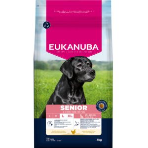 Eukanuba Senior Large Breed Chicken sausā barība lielo šķirņu gados vecākiem suņiem ar vistu 15kg