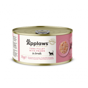 Applaws Cat Tuna Fillet with prawn konservi kaķiem ar tunča fileju un garnelēm 70g