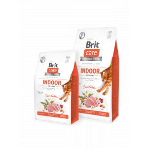 Brit Care Cat GF Indoor Anti-stress bezgraudu barība kaķiem ar vistu 2kg
