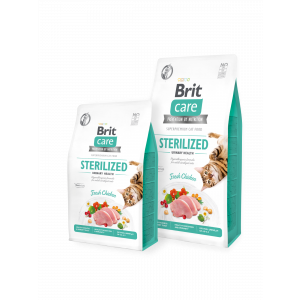  Brit Care Cat GF Sterilized Urinary Health bezgraudu barība kaķiem ar vistu 400g