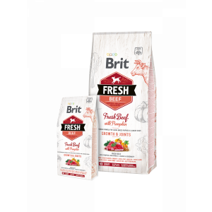 Brit Fresh Beef with Pumpkin Puppy Large sausā barība lielo šķirņu kucēniem ar liellopu un ķirbi 2.5kg