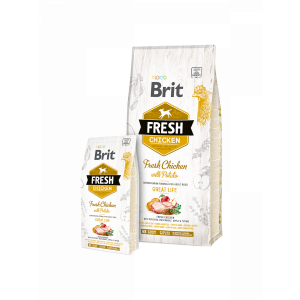 Brit Fresh Chicken with Potato Adult sausā barība suņiem ar vistu un kartupeļiem 2.5kg